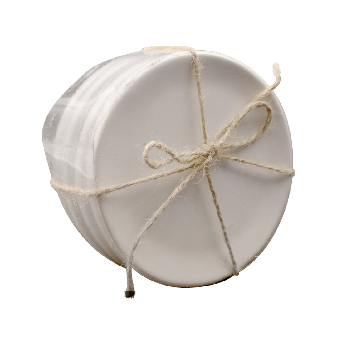 Set 4 piezas porta vasos blanco
